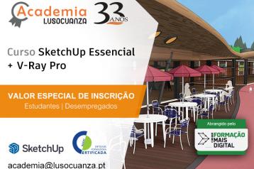 Academia Luso Cuanza - Curso SketchUp Pro Essencial + V-Ray (38,5 horas)